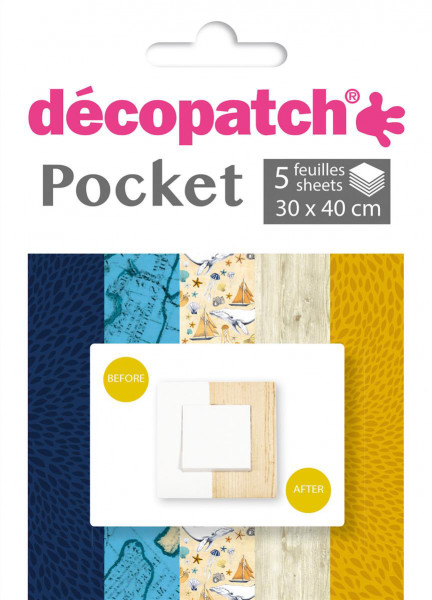 Decopatch Pocket Papier, 5er Sortiment, Collection No 15