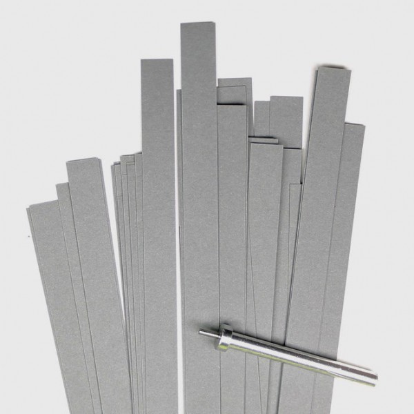 Quilling Papierstreifen, 10mm x 450mm, grau
