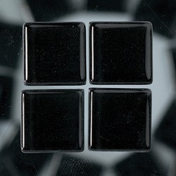 Efco Mosaik Glasstein soft, 15 x 15 mm, schwarz