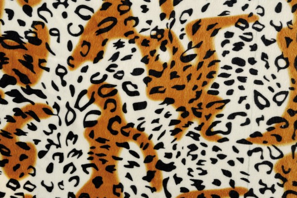 Plüsch, Tierfellimitat, 50 x 70 cm, 2,5 mm, Leopard