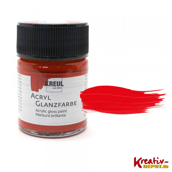 Kreul Acryl-Glanzfarbe, 50 ml, Rot