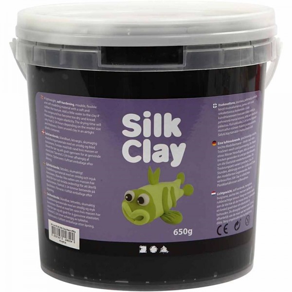 Silk Clay - Schwarz, 650g