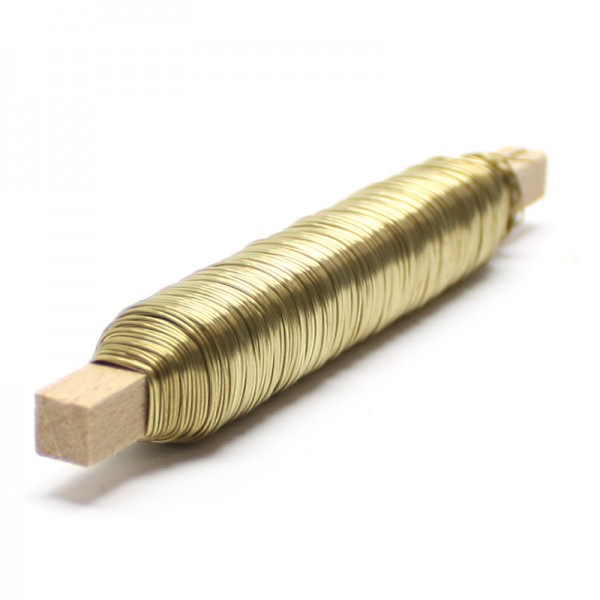 Wickeldraht, 0,5 mm Ø, 100g, ca. 50m - gold