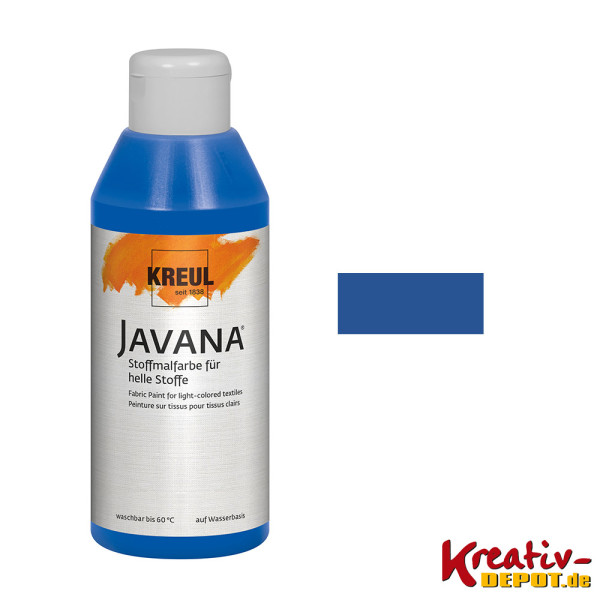 KREUL Javana Stoffmalfarbe für helle Stoffe 250 ml - royalblau