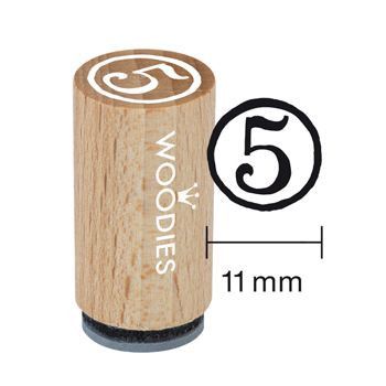 Woodies Mini Holzstempel, Ø 15 mm, 5