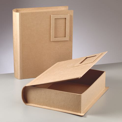 Box Buch, aus Pappmaché, mit Rahmen