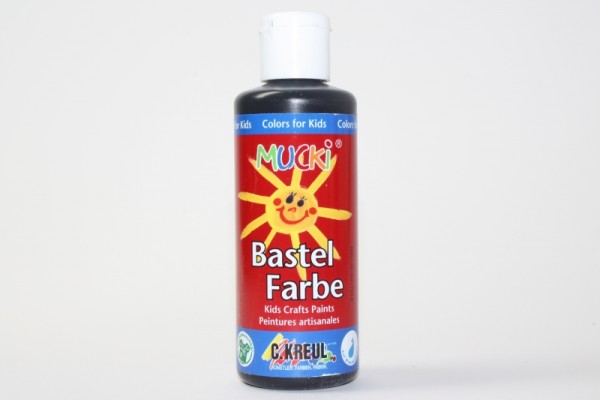 Mucki Bastelfarbe, 80 ml, Schwarz