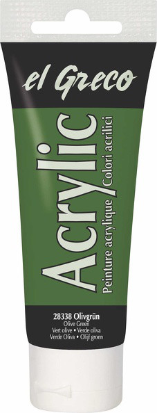 Acrylfarbe el Greco Acrylic, 75 ml - Olivgrün