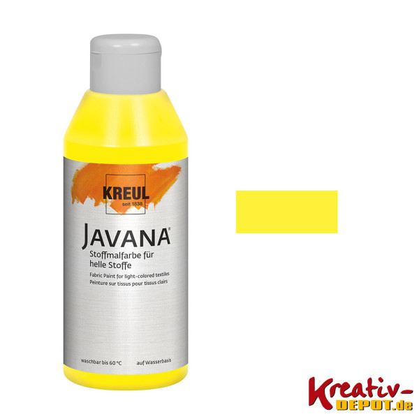KREUL Javana Stoffmalfarbe für helle Stoffe 250 ml - citron