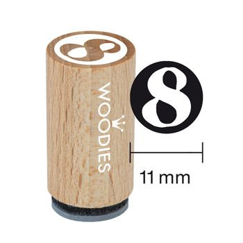 Woodies Mini Holzstempel, Ø 15 mm, 8