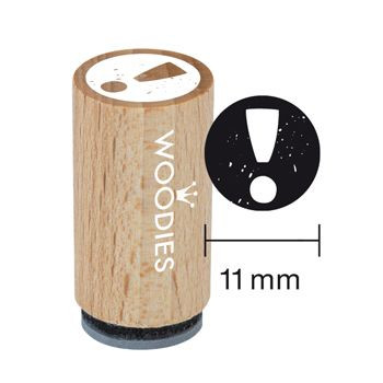 Woodies Mini Holzstempel, Ø 15 mm, ! Ausrufezeichen