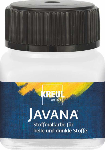 KREUL Javana Stoffmalfarbe für helle und dunkle Stoffe 20 ml, Weiß