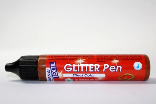 JAVANA TEXTIL GLITTER Pen, 29 ml, Glitter-Goldbronze
