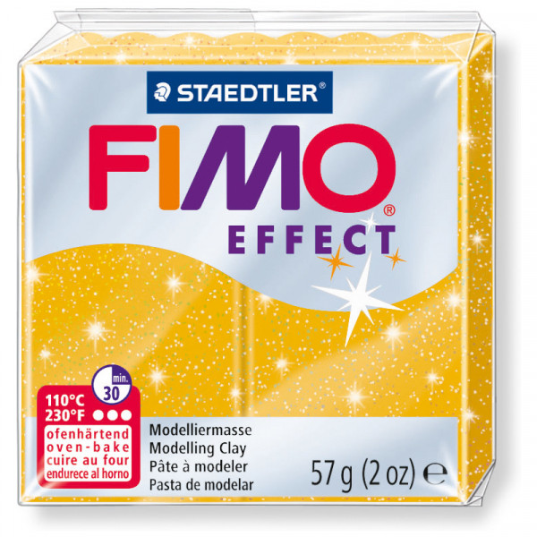 FIMO effect, Modelliermasse, 57 g, Glitter Gold