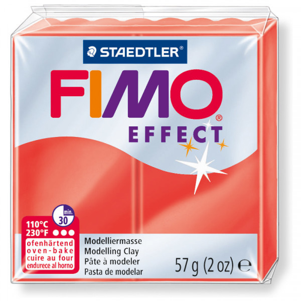 FIMO effect, Modelliermasse, 57 g, Transparent Rot