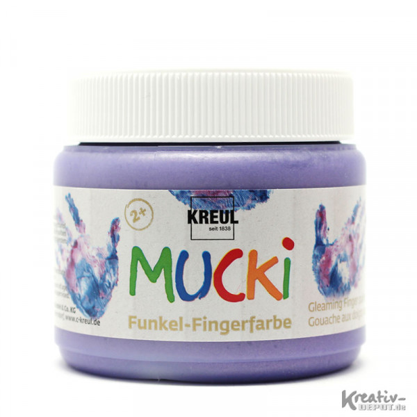 MUCKI Funkel-Fingerfarbe, 150 ml, Zauber-Lila
