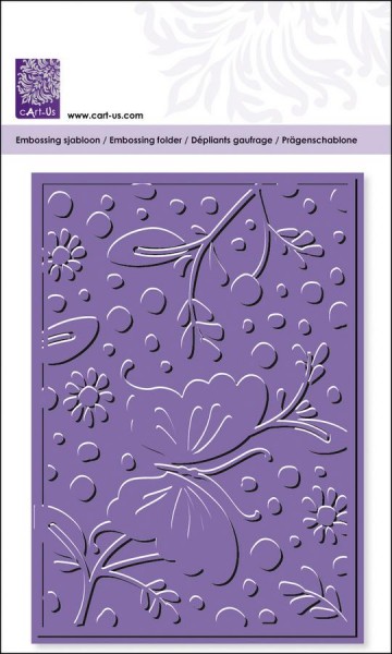 Cuttlebug Hintergrund-Prägeschablone, Schmetterling/Blumen
