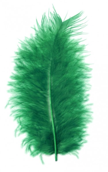 Marabufedern, ca. 10-12cm, 50 g, grün