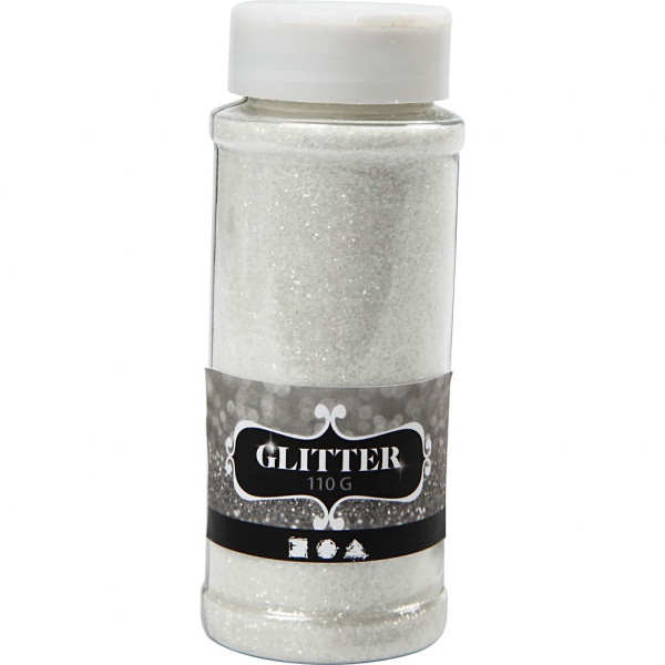 Glitter, 110 g, weiß