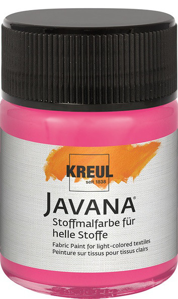 KREUL Javana Stoffmalfarbe für helle Stoffe, 50 ml, Pink