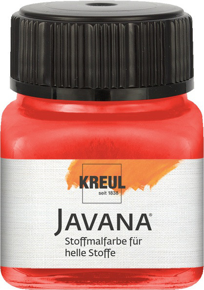 KREUL Javana Stoffmalfarbe für helle Stoffe, 20 ml, Rot
