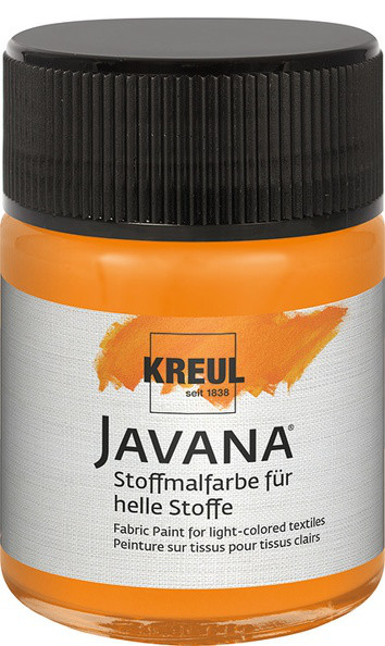 KREUL Javana Stoffmalfarbe für helle Stoffe, 50 ml, Orange