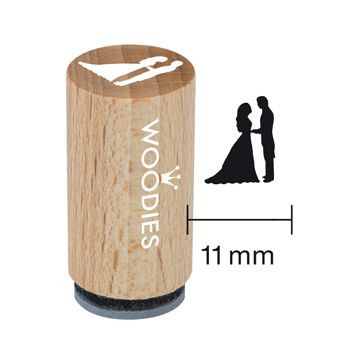 Woodies Mini Holzstempel, Ø 15 mm, Brautpaar