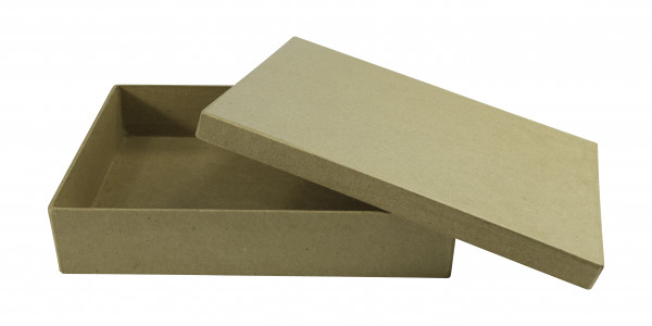 Box flach für A5, aus Pappmachè 15 x 21 x 4,5cm