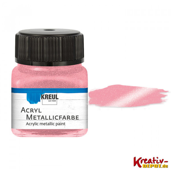 Kreul Acryl-Metallicfarbe, 20 ml, Metallic-Rosa