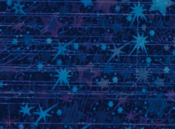 Verzierwachsplatte, flitter Stern, 200x100x0,5mm, dkl.blau