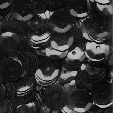 Pailletten, rund, gewölbt, 6 mm, 15g, ca.1400 St, schwarz