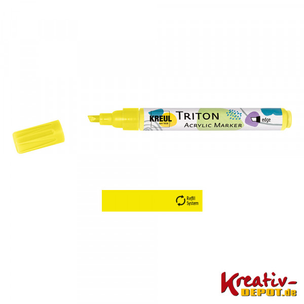 KREUL Triton Acrylic Marker Edge, Fluoreszierend Gelb