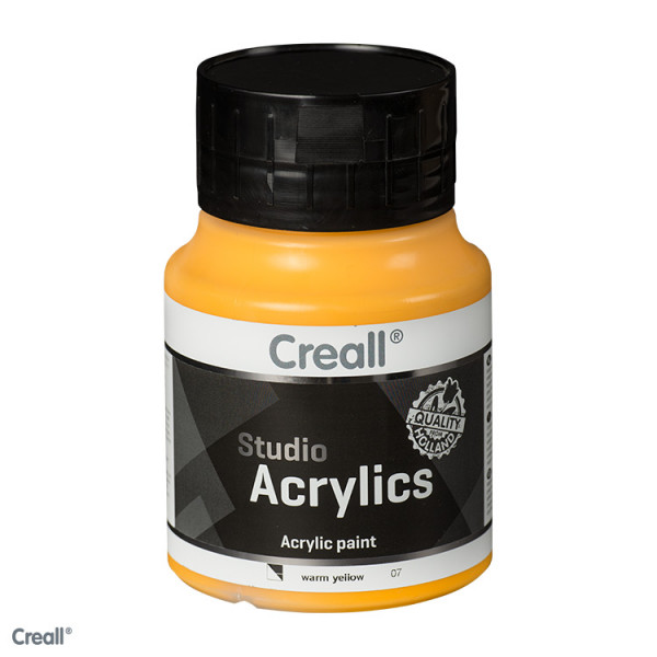 Creall-studio Acrylfarbe, 500 ml, Warmgelb