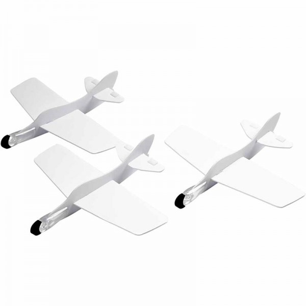 Blanko-Flugzeuge, 17,5 x 17 cm, 3 Stück