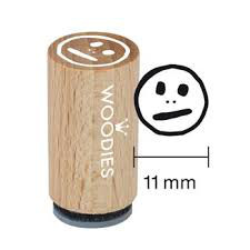 Woodies Mini Holzstempel, Ø 15 mm, Smile 2