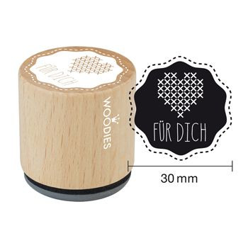 Woodies Holzstempel, Ø 30 mm, Für Dich