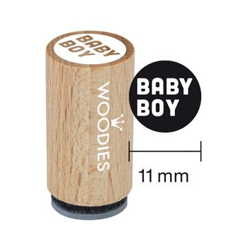 Woodies Mini Holzstempel, Ø 15 mm, Baby Girl