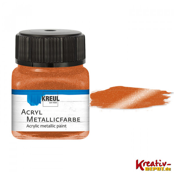 Kreul Acryl-Metallicfarbe, 20 ml, Kupfer