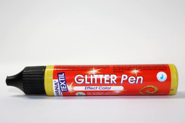 JAVANA TEXTIL GLITTER Pen, 29 ml, Glitter-Sonnengelb