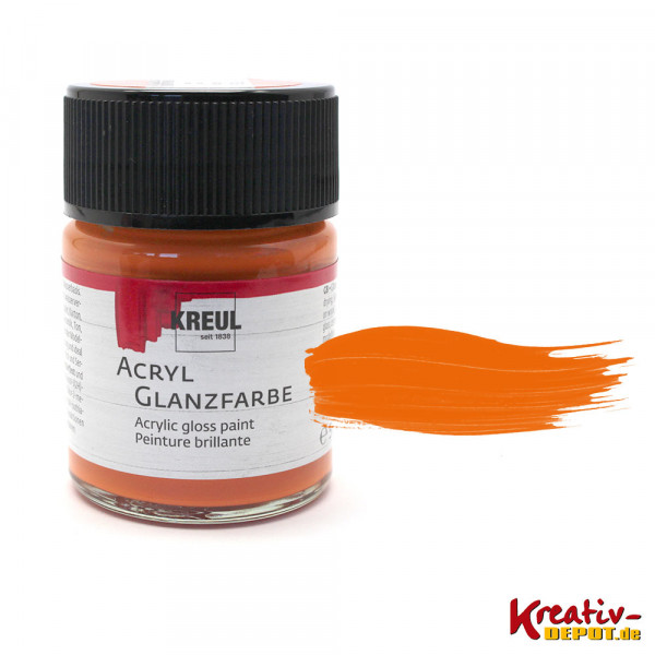 Kreul Acryl-Glanzfarbe, 50 ml, Orange