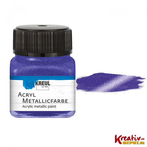 Kreul Acryl-Metallicfarbe, 20 ml, Metallic-Violett