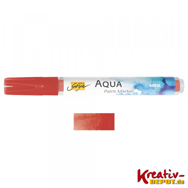 SOLO GOYA Aqua Paint Marker brush, Zinnoberrot