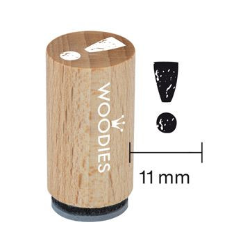 Woodies Mini Holzstempel, Ø 15 mm, ! Ausrufezeichen