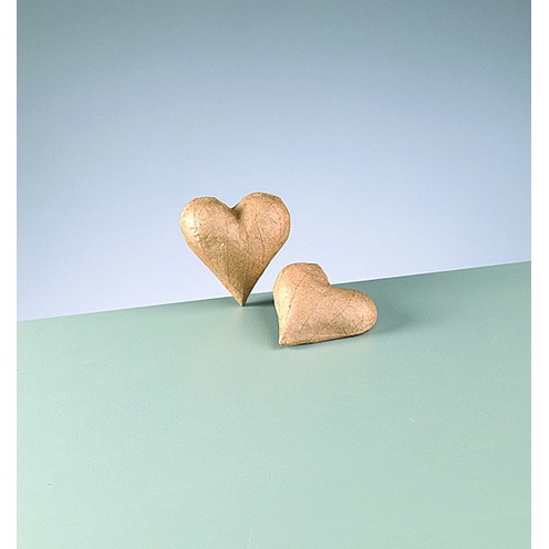 3D-Element Herz, aus Pappmachè, 6,5 x 6 x 2,3 cm