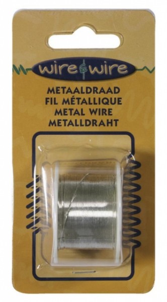 Metalldraht, Silber, 0,45 mm, 22 mtr
