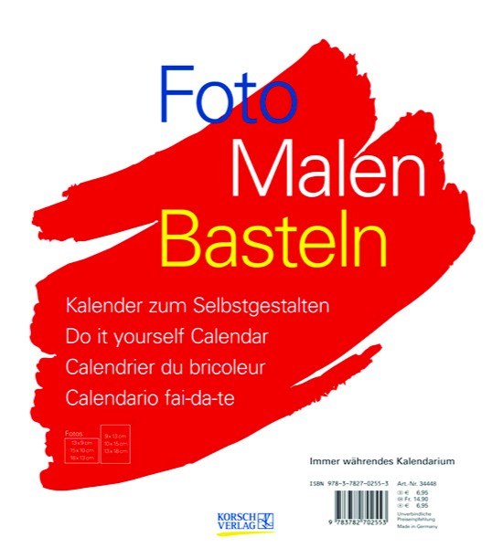 Bastelkalender, Foto Malen Basteln, weiß, 21,5x24cm