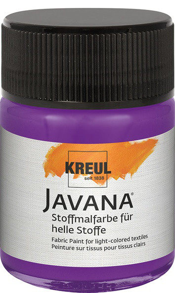 KREUL Javana Stoffmalfarbe für helle Stoffe, 50 ml, Violett
