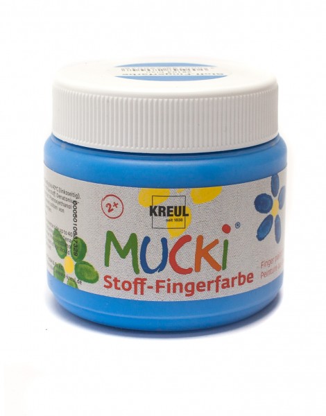 MUCKI Stoff-Fingerfarbe, 150 ml, blau