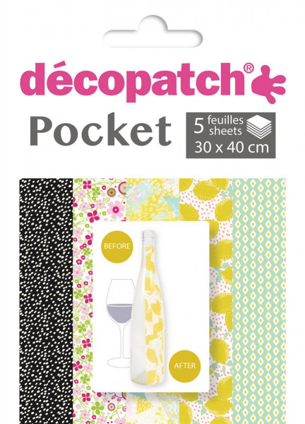 Decopatch Pocket Papier, 5er Sortiment, Collection No 17