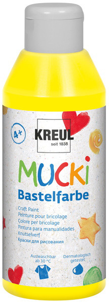 Mucki Bastelfarbe, 250 ml, Primärgelb